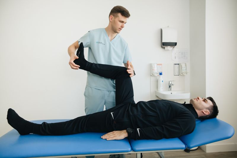 an injured person undergoing rehab